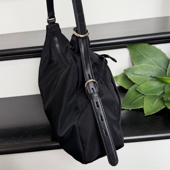 Kate spade genuine leather nylon shoulder purse neutral clean - Picture 4 of 12